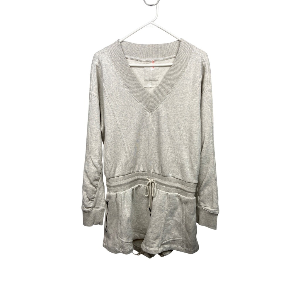 NWT FP Movement Intercept Romper Relaxed Fit Athleisure Medium Heather Grey